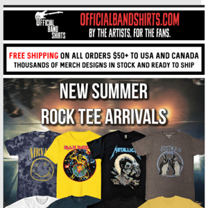 🤘 New Summer Rock & Metal T-Shirts - 15% off