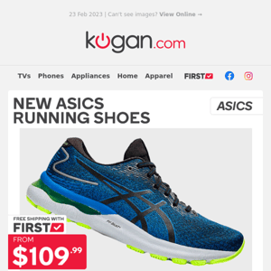 Just In! 👟 ASICS Running Shoes from $109.99!