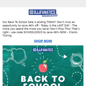 Back To School Sale! Last Day To SAVE!