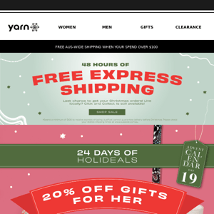 Save 20% Off Gifts For Her + Free Express Shipping! 🎄