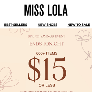 📅 NEW EVENT: Spring Savings @ Miss Lola ✨