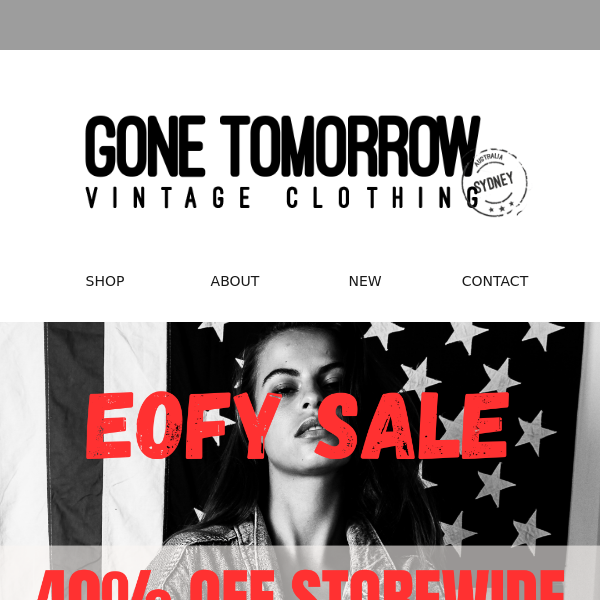 40% OFF STOREWIDE | EOFY SALE