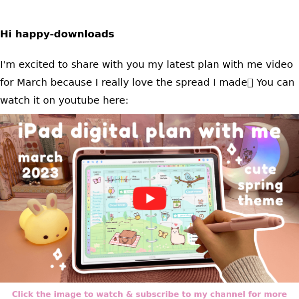 new plan with me video ✨ cute spring theme + freebies