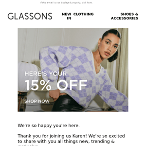 Oh hey! Here's 15% off
