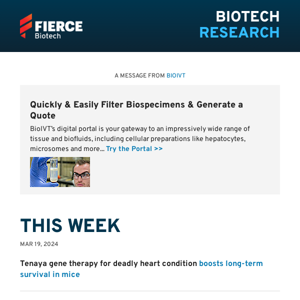 | 03.19.24 | Tenaya cardiac gene therapy boosts survival in mice; Protease inhibitor bests Paxlovid in mouse lungs