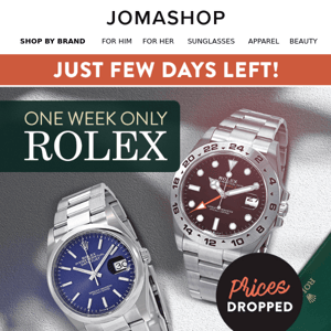 ROLEX PRICE DROP ⬇️ FEW DAYS LEFT! 