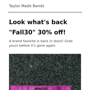 30% OFF bands