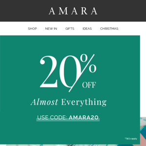 Haven’t you heard? There’s 20% off almost everything