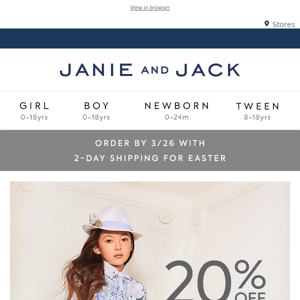 Fill your basket: 20% off your purchase