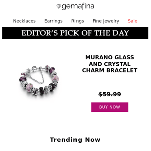 Editor's Pick: Murano Glass And Crystal Charm Bracelet