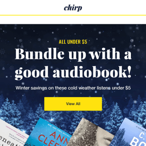 Warm up with our wintry audiobook sale