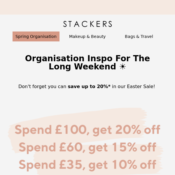 Up To 20% Off Spring Organisation ✨