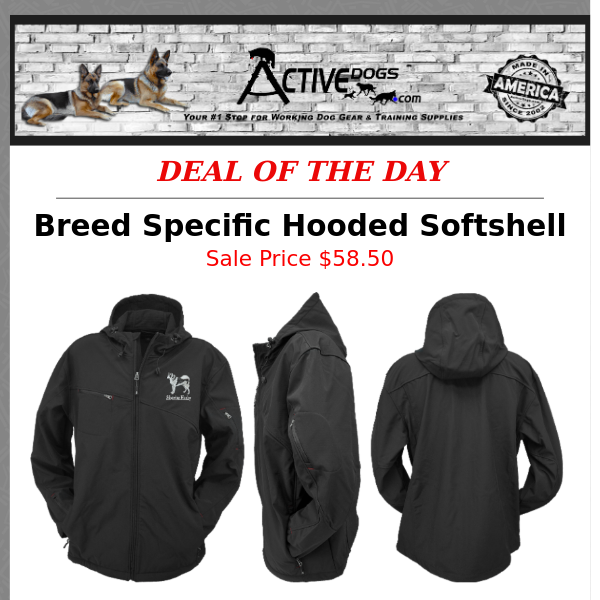 Breed Specific Hooded Softshell - Daily Deal