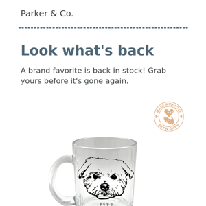 Clear mugs are back in stock!!