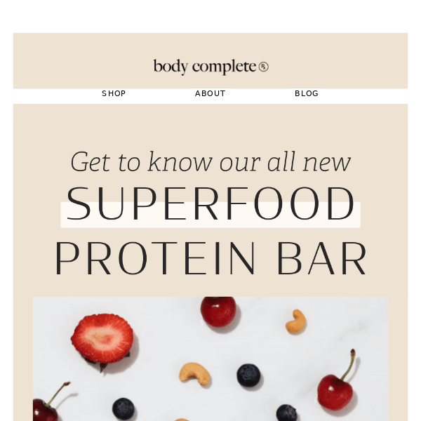 Meet our Nourish Superfood Bar