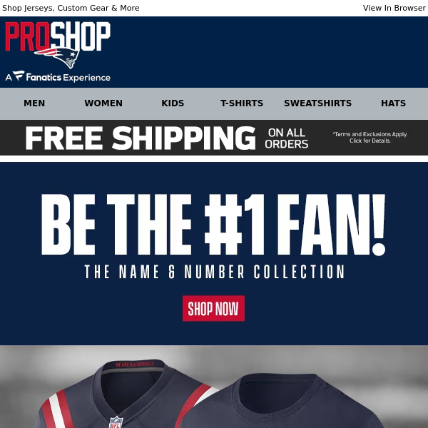 Build Your Roster: Patriots Player Apparel