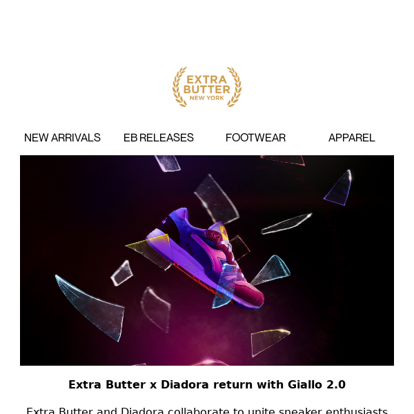 Extra Butter x Diadora return with Giallo 2.0