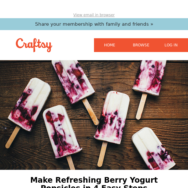 Make Refreshing Berry Yogurt Popsicles in 4 Easy Steps