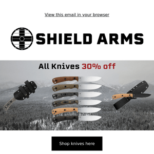 Knife sale alert: 30% off, new Z9 magazine catches, and Pineland slings restocked!