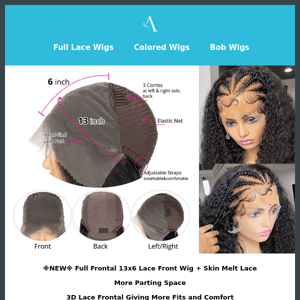 More Parting Space💥Most Style Versatile Frontal Wigs with Best Lace💕Coupon Ready