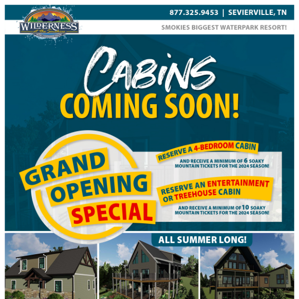 NEW CABINS ARE COMING SOON TO WILDERNESS!😱