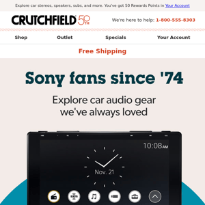 Hey, Sony fans! Car audio gear is here.