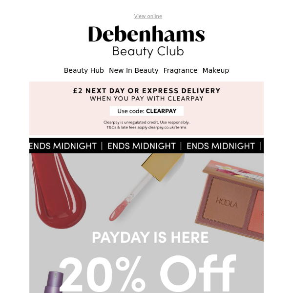 ENDS MIDNIGHT: 20% off almost all beauty
