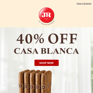 Thursday ⚡ Flash ⚡ Sale:  40% off Casa Blanca