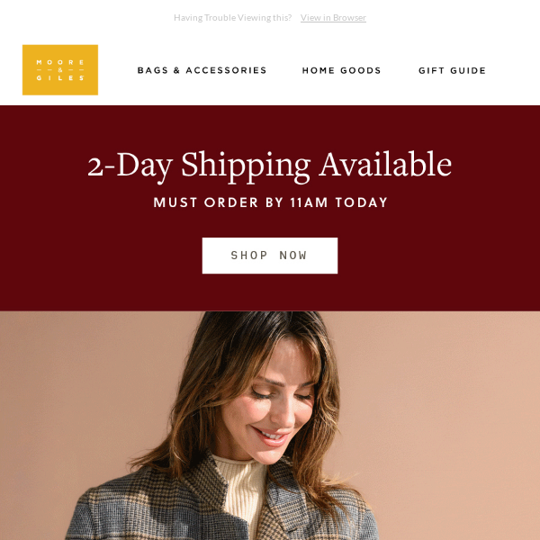 Time is ticking for 2-day shipping
