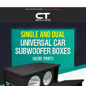 Check out our full collection of Pre-Fab Subwoofer Boxes!