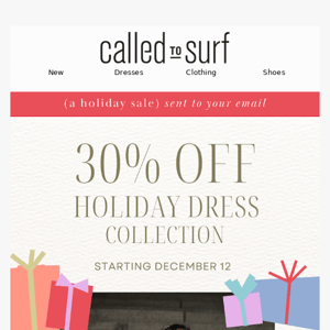 Holiday Dresses Now On Sale!!