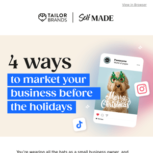 4 ways to market for the holidays