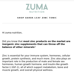 Whole Food Zinc to Support Your Body