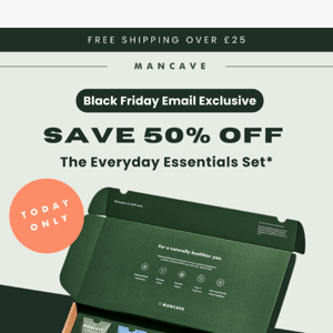 Today's Deal: Save 50% off the Everyday Essentials Set 🔥