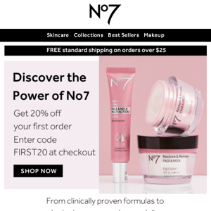 Just for You: 20% Off Your No7 Skincare Regimen