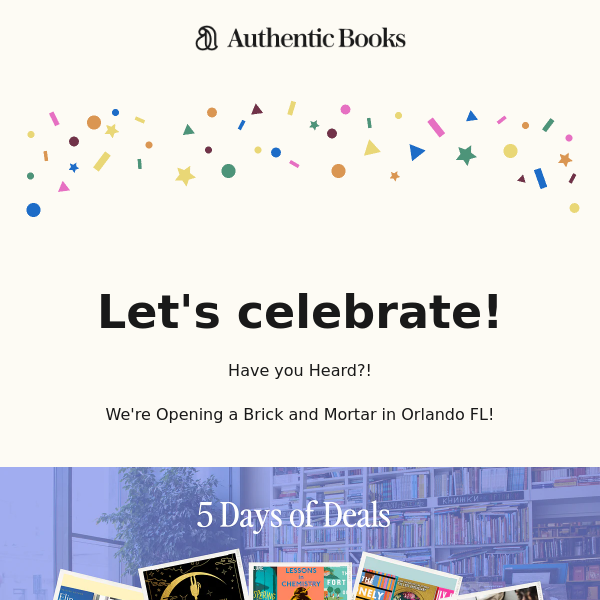 Authentic Books Here! 5 Days of Deals ✨