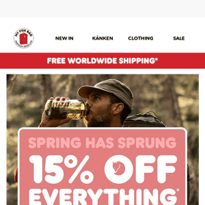 15% Off EVERYTHING*