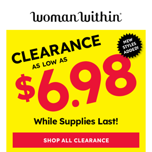 💰 FROM $6.98 CLEARANCE=Great Deals On Must-Haves!