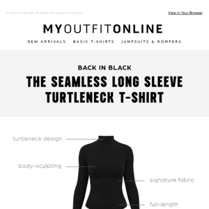 RESTOCK ALERT: SEAMLESS TURTLENECK T-SHIRT