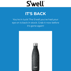 The Speckled Night Bottle is BACK IN STOCK