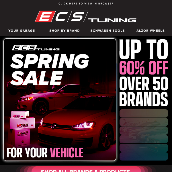 Up To 60% Off Performance Parts - ECS Spring Sale