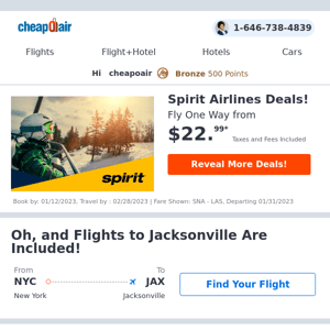 ✈ 5 Spirit Airlines domestic flight deals!