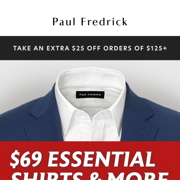 End of Season Sale: $69 non-iron shirts & more.