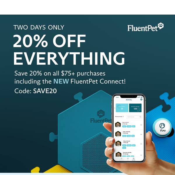 20% Off Everything FluentPet