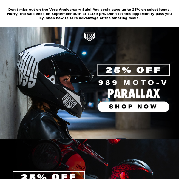 Voss Helmets - Latest Emails, Sales & Deals