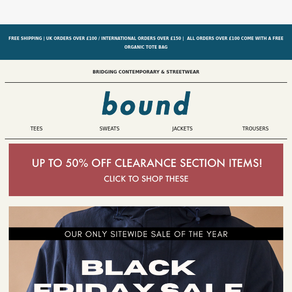 Up to 50% clearance section!