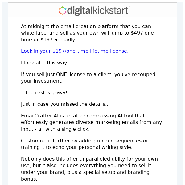 Email Creation Platform...Yours to Sell! (8 hours left ⏰)