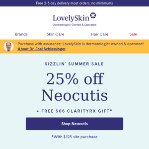 36 Hour countdown is on: 25% off Neocutis ends Monday!