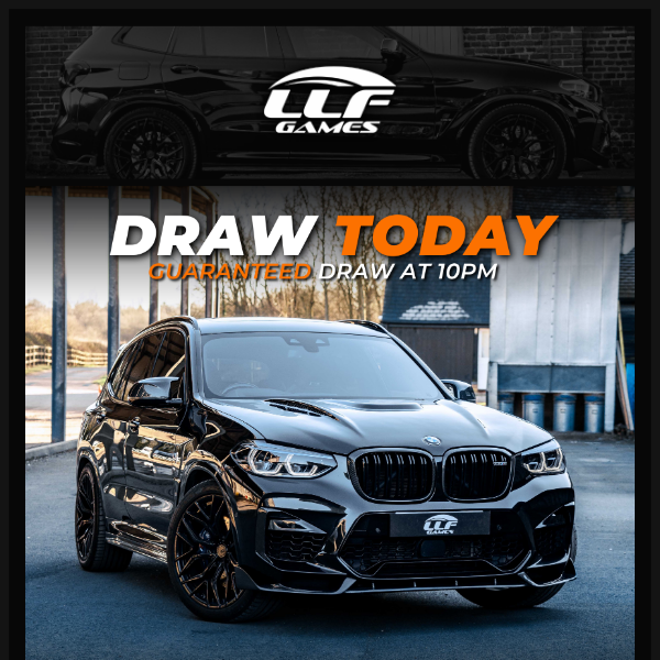 MEGA DRAW TODAY 🚀 Win this *830BHP* BMW X3M COMP or £32,500 for Just 79p!