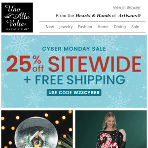 25% Off EVERYTHING + Free Shipping